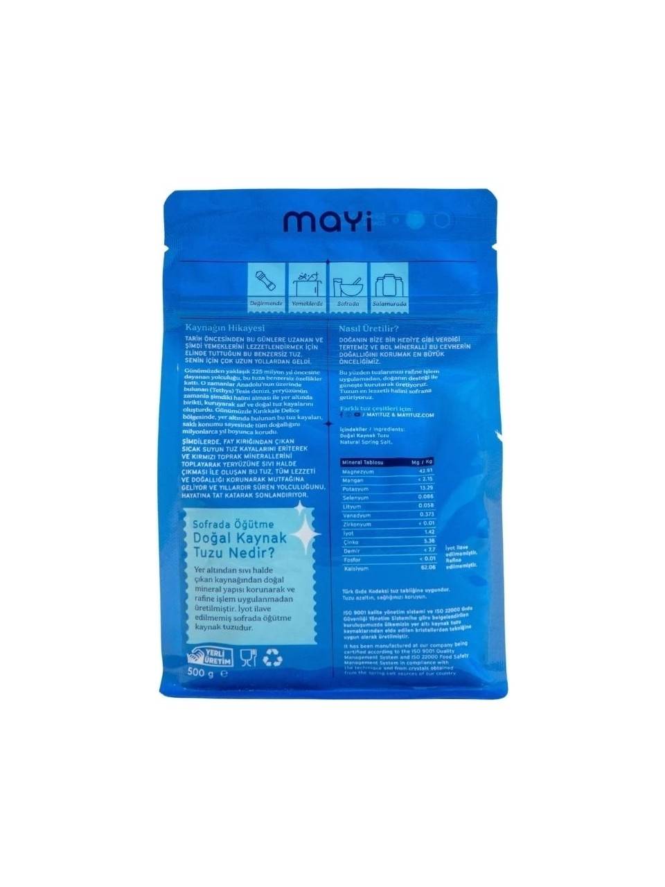 Mayi Salamura Tuzu (Sofrada Öğütme Tuzu) 500 Gr