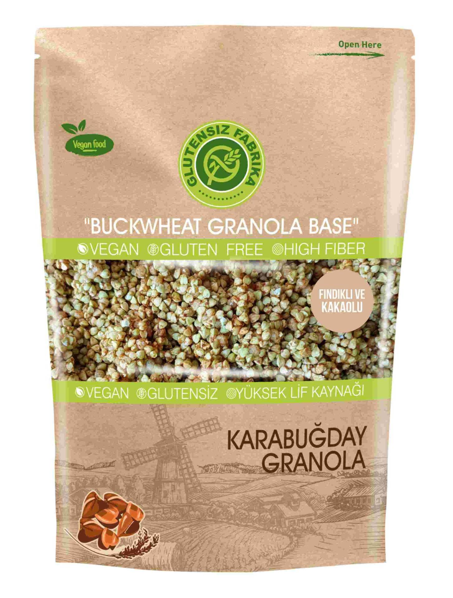 Glutensiz Fabrika Fındık ve Kakaolu Yulaf ve Karabuğday Granola 300 Gr thumbnail