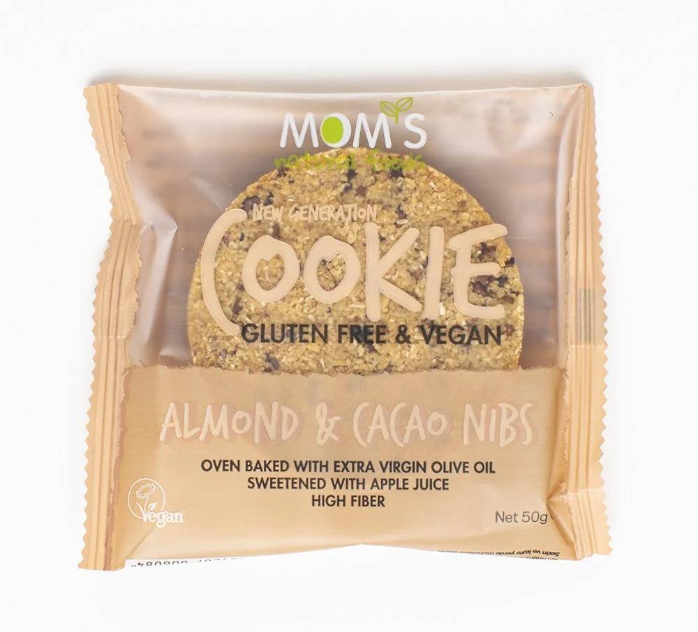 Mom's Glutensiz Bademli & Kakao Nibs Cookie 50 Gr thumbnail