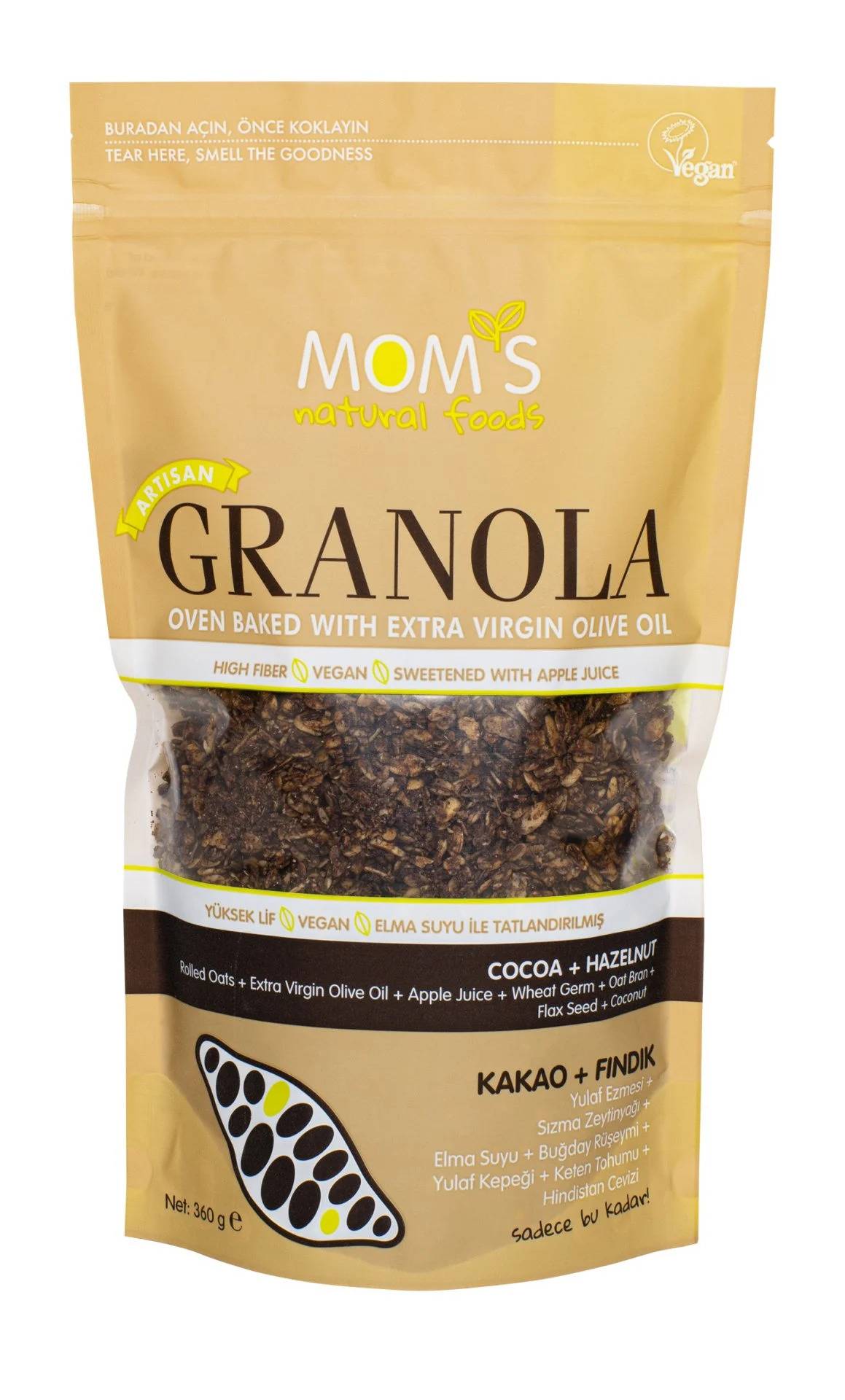 Mom's Kakao - Fındık GRANOLA 360 Gr